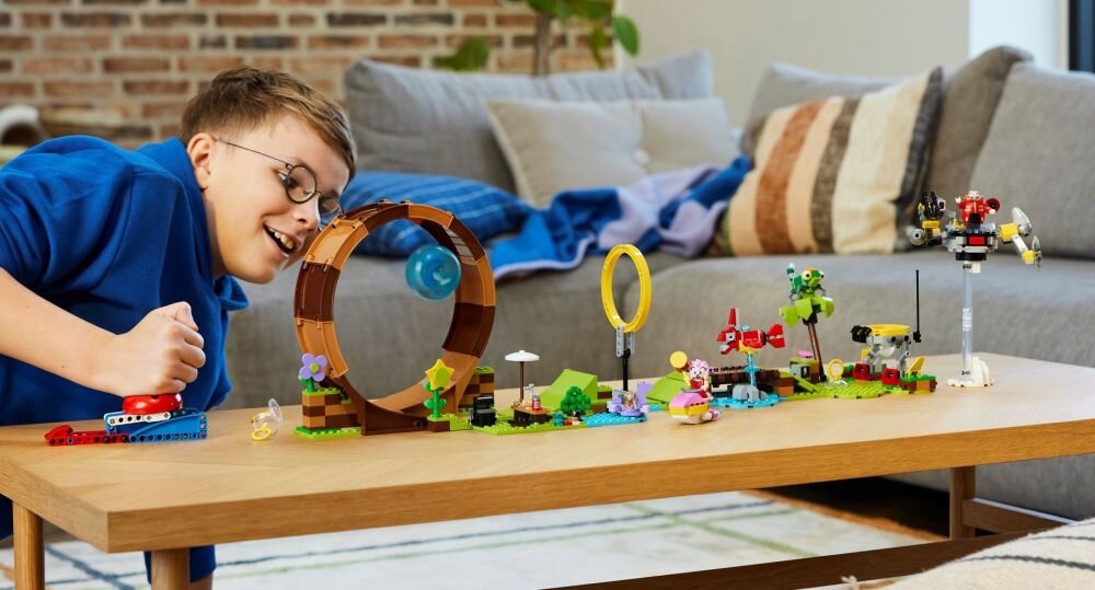 LEGO Sonic the Hedgehog Sonic — wyzwanie z pętlą w Green Hill 76994    klocki elementy zabawa łączenie figurki akcesoria figurka zestaw 