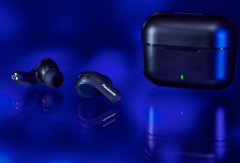 Słuchawki dokanałowe PANASONIC RZ-B310WDE-KDE-K aktywne osoby lekkość ergonomia jakość dźwięk użytkownicy odporność jakość połączenie panel dotykowy bateria sterowanie głosem redukcja szumów
