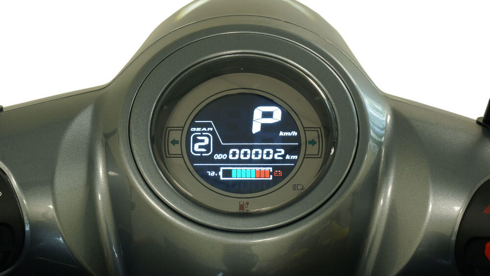 Skuter elektryczny E-MIO Toro+ Srebrny kolorowy licznik LCD