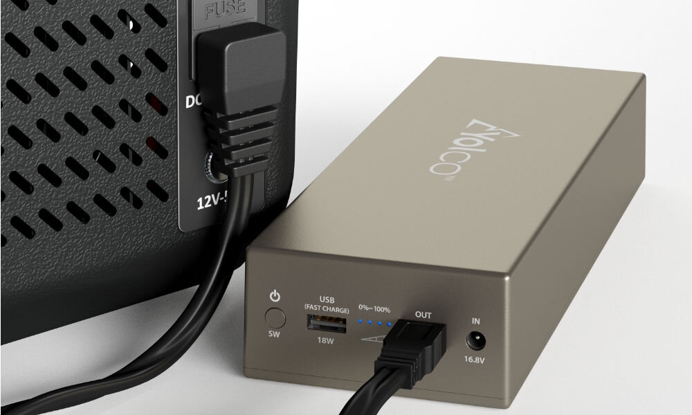 Lodowka YOLCO ET8 Carbon wiele opcji ladowania powerbank >zabezpieczenie przeciwprzepieciowe