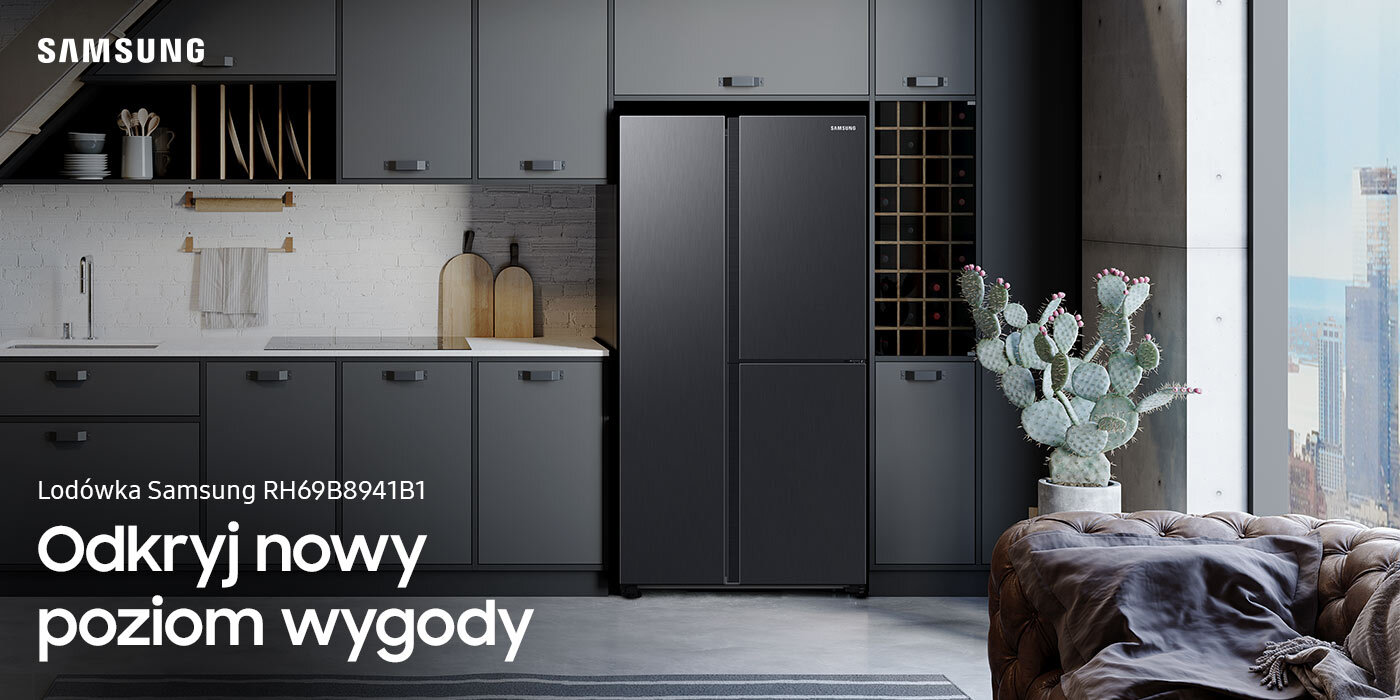 Lodówka Samsung RH69B8941B1 w kolorze grafitowej stali z centrum napojów Beverage Center to rozwiązanie do nowoczesnych kuchni – sprawdź w Media Expert
