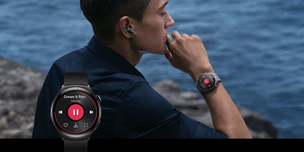 Smartwatch HUAWEI Watch 4 ekran bateria czujniki zdrowie sport pasek ładowanie pojemność rozdzielczość łączność sterowanie krew puls rozmowy smartfon aplikacja