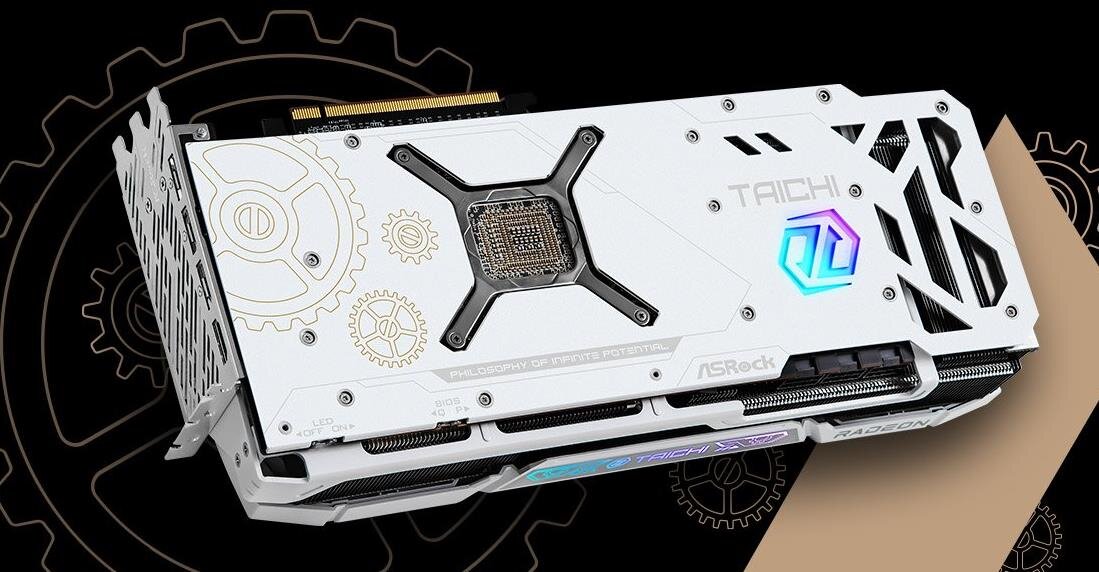 Karta graficzna ASROCK Radeon RX 7900 XTX Taichi White OC 24GB - Podświetlany tył ARGB