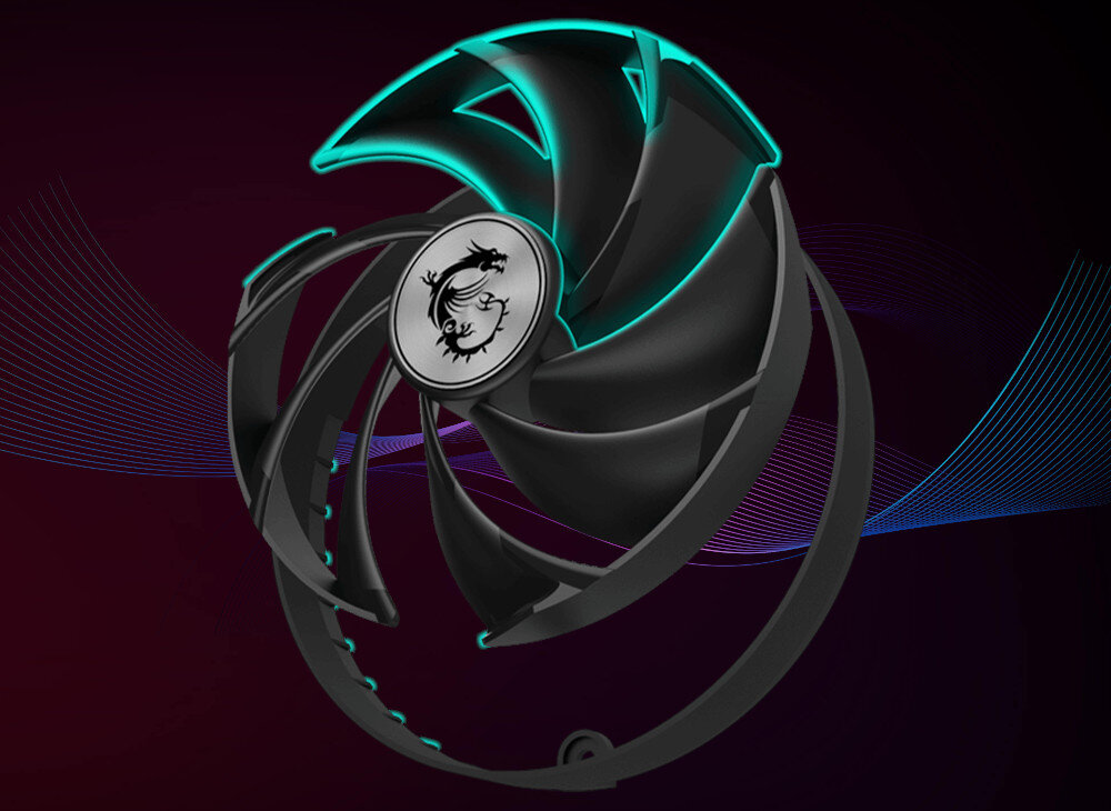 Karta graficzna MSI GeForce RTX 4060 Ti Gaming X Trio 8GB chłodzenie wentylatory radiator temperatura