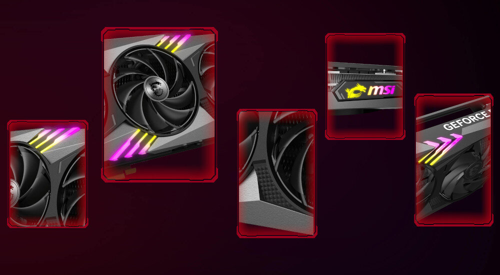 Karta graficzna MSI GeForce RTX 4060 Ti Gaming X Trio 8GB wygląd obudowa podświetlenie