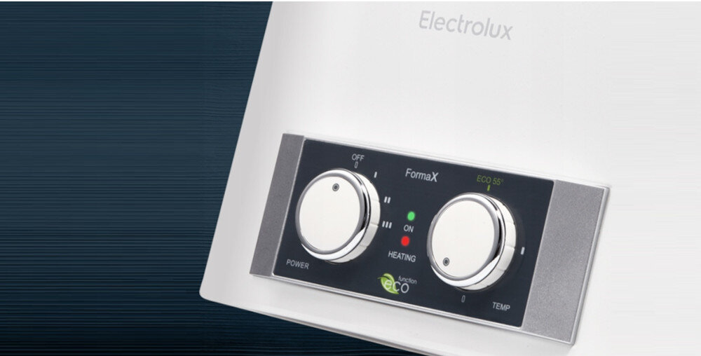 BOJLER ELEKTRYCZNY ELECTROLUX EWH100FMXEEC wygodna regulacja temperatury termostat pokrętła bezproblemowa intuicyjna regulacja dokładna temperatura optymalny poziom mocy grzewczej 3 poziomy minimalna maksymalna temperatura