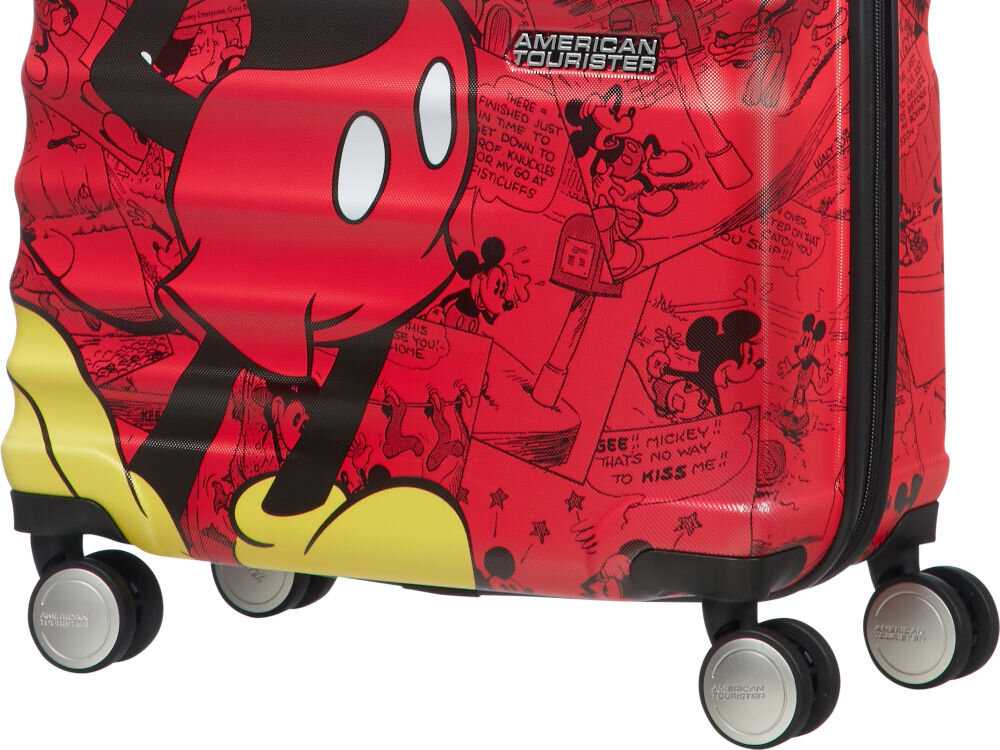 Walizka AMERICAN TOURISTER Disney Mickey Mouse Comics 55 cm Czerwony wymiary pojemność linie lotnicze