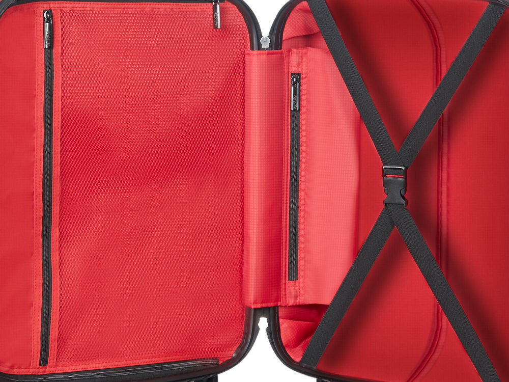 Walizka AMERICAN TOURISTER Disney Mickey Mouse Comics 55 cm Czerwony dwie komory przegrody taśmy spinające