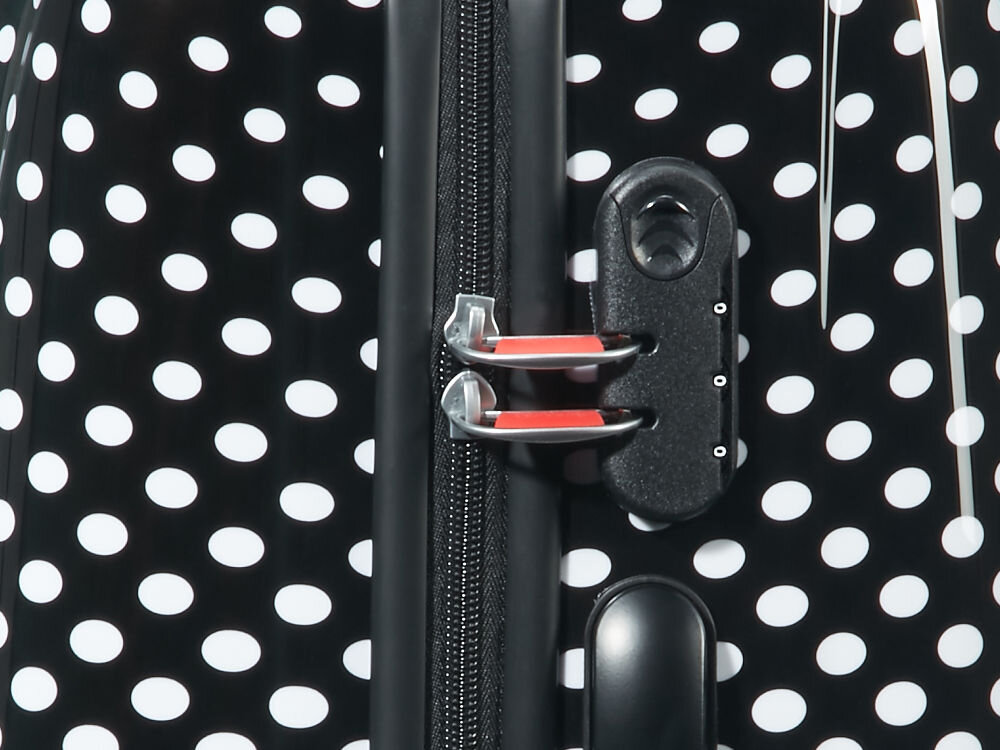 Walizka AMERICAN TOURISTER Disney Minnie Mouse 65 cm Czarno-biały 4 koła stelaż waga zamek szyfrowy