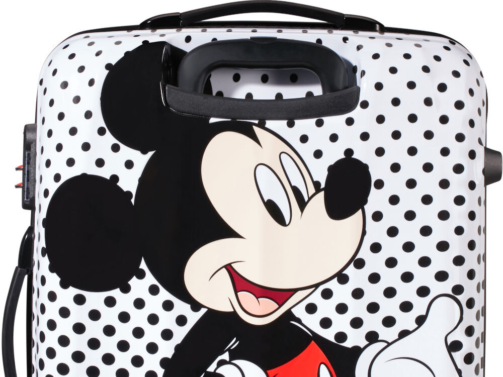 Walizka AMERICAN TOURISTER Disney Minnie Mouse 65 cm Czarno-biały materiał abs rączka uchwyt