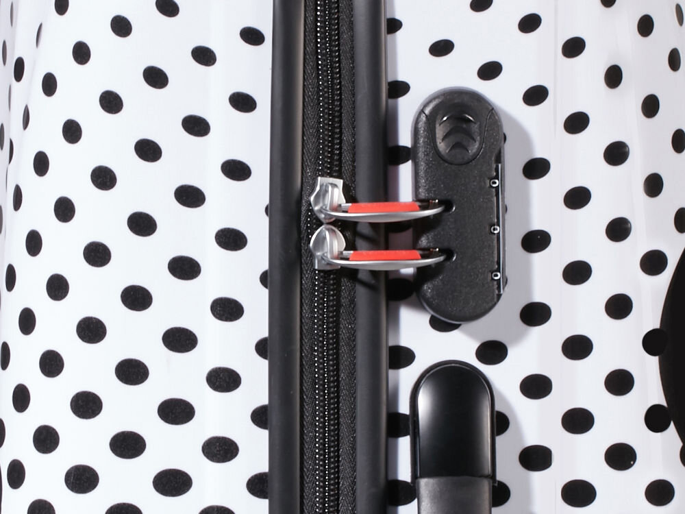 Walizka AMERICAN TOURISTER Disney Minnie Mouse 65 cm Czarno-biały 4 koła stelaż waga zamek szyfrowy