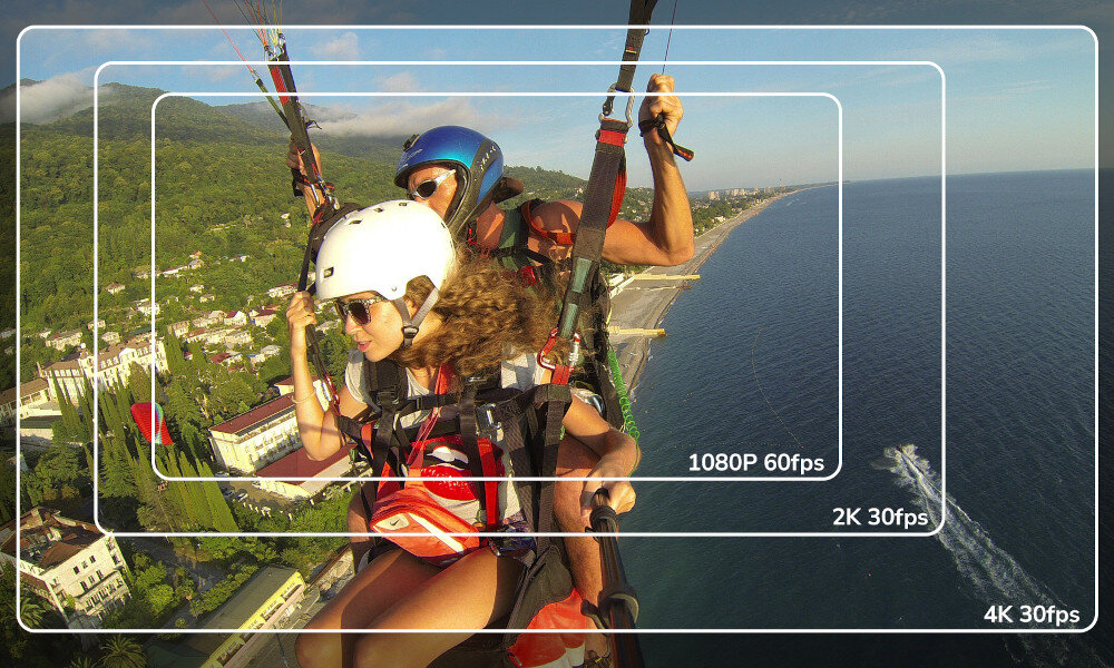 Kamera sportowa SJCAM SJ11 Active Czarny rozdzielczość płynność widoczność kąt widzenia