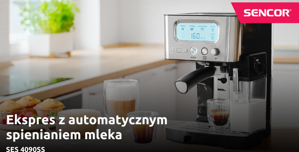 Ekspres SENCOR SES 4090SS zdjęcie lifestyle Domowy rytuał