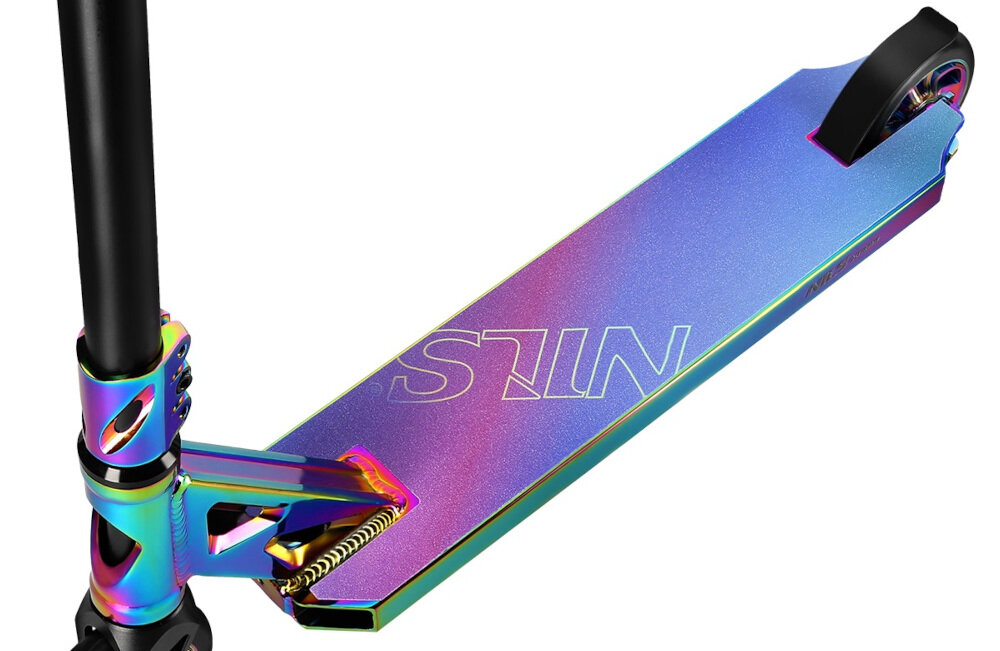 Hulajnoga wyczynowa NILS EXTREME HS014 Pro podest solidny trzykomorowy kolorowy antypoślizgowy materiał maksymalne obciążenie do 100 kg