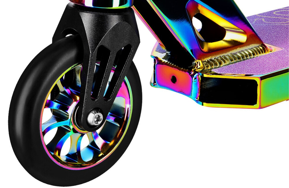 Hulajnoga wyczynowa NILS EXTREME HS014 Pro koła PU łożyska ABEC-9 średnica 110 mm aluminiowy rdzeń amortyzują drgania odporne na uszkodzenia