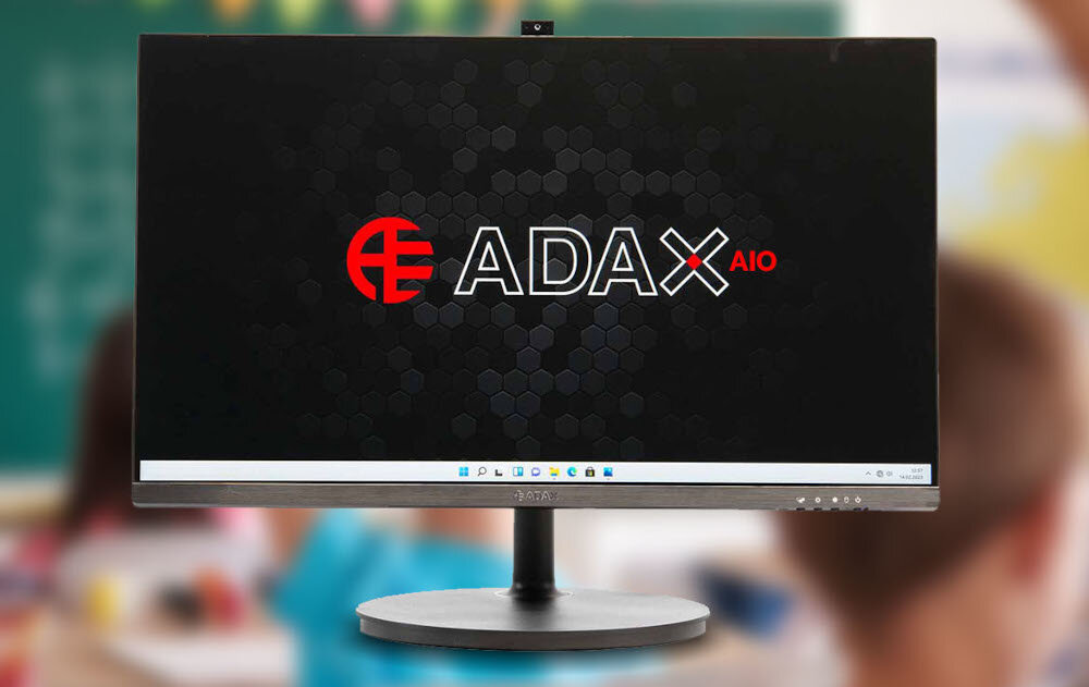 Komputer ADAX WXHC12100 wygląd obudowa ekran wyświetlacz regulacja nachylenie rozdzielczość