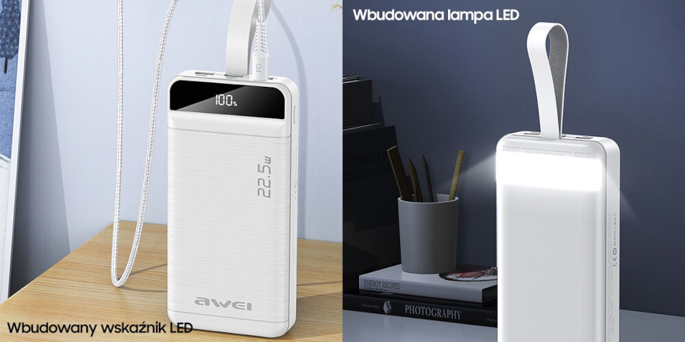 Powerbank AWEI P140K 30000 mAh urządzenia moc ładowanie wymiary bateria pojemność bezpieczeństwo lekkość wygoda