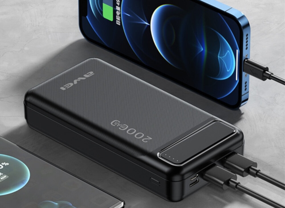 Powerbank AWEI P6K 20000 mAh urządzenia moc ładowanie wymiary bateria pojemność bezpieczeństwo lekkość wygoda