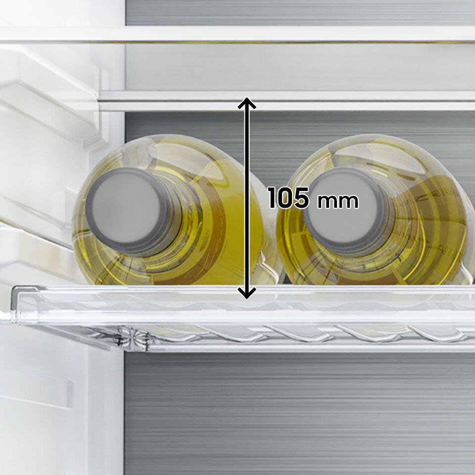 nowa półka na butelki, która pomieści nawet 1,5-litrowe butelki