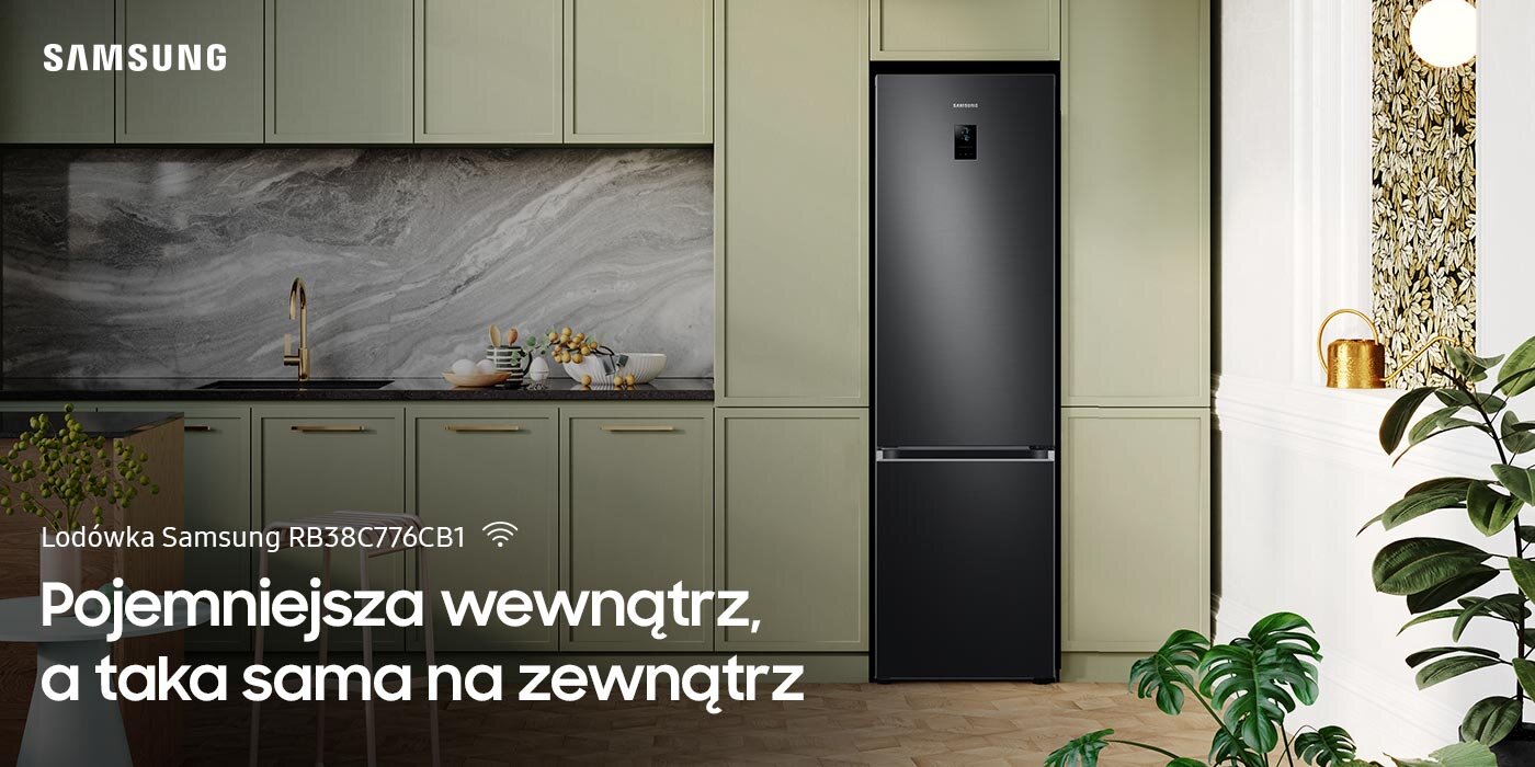 Dwudrzwiowa lodówka Samsung RB38C776CB1 z możliwością kontrolowania i obniżania zużycia energii elektrycznej z poziomu aplikacji, już dostępna w Media Expert Dwudrzwiowa lodówka Samsung RB38C776CB1 z możliwością kontrolowania i obniżania zużycia energii elektrycznej z poziomu aplikacji, już dostępna w Media Expert