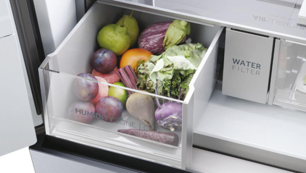 HAIER HFW7918EIMB szuflada humidity zone świeżość zapach wartości odżywcze hcs technologia wilgotność cyrkulacja