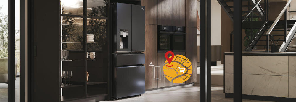 HAIER HFW7918EIMB lodówka aplikacja geolokalizacja warunki przechowywanie nowe produkty