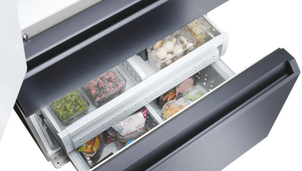 HAIER HFW7918EIMB szuflada easy access przestrzeń dostęp zamrażarka prowadnice koła