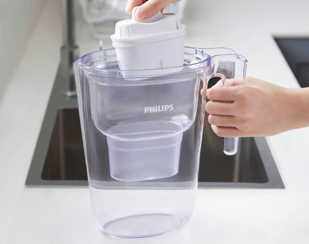 Dzbanek filtrujący PHILIPS AWP2933WHT6/58 filtr Micro X-Clean redukcja chloru mikroplastik PFOA metale ciężkie woda wodociągowa