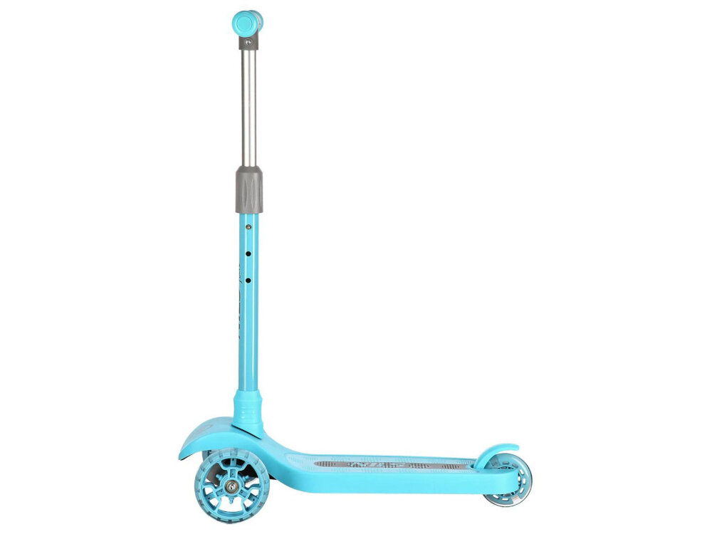 Hulajnoga dla dzieci NILS FUN HLB09 Turkusowy hulajnoga na bialym tle widoczna z boku niepowtarzalny design funkcjonalnosc grajda z jazdy ergonomiczna konstrukcja solidne materialy dla dzieci od wieku 3 lat turkusowa rozwoj koordynacji ruchowej rownowagi koordynacji dla dziewczynek i chlopcow