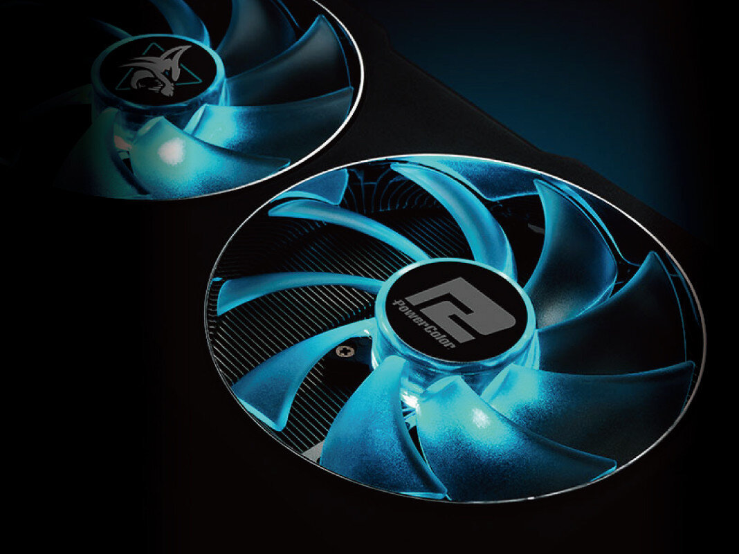 Karta graficzna POWERCOLOR Radeon RX 6600 XT Hellhound 8GB chłodzenie wentylatory temperatura czujniki hałas