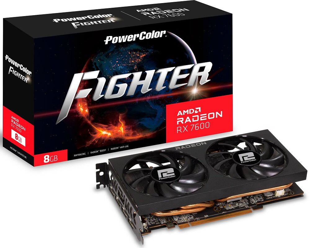 Karta graficzna POWERCOLOR Radeon RX 7600 Fighter 8GB AMD Radeon Radeon RX 7600 DirectX 12 OpenGL 4 6 GDDR 6