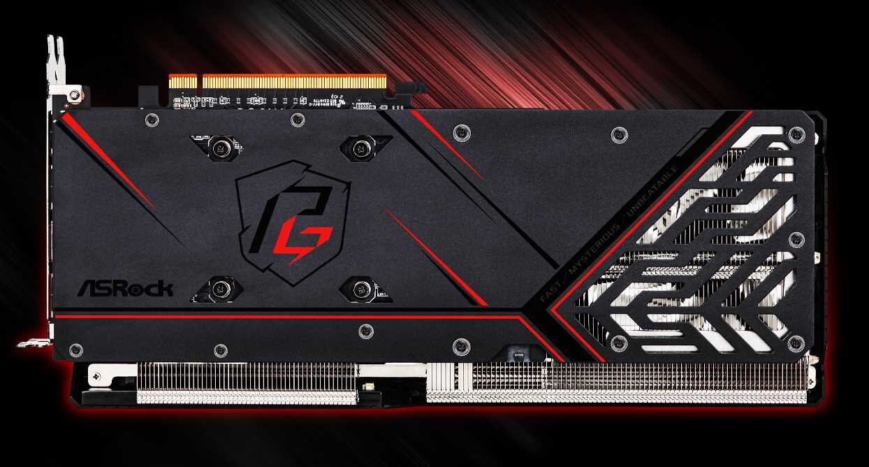 Karta graficzna ASROCK Radeon RX 7600 Phantom Gaming OC 8GB   - metalowy backplate  