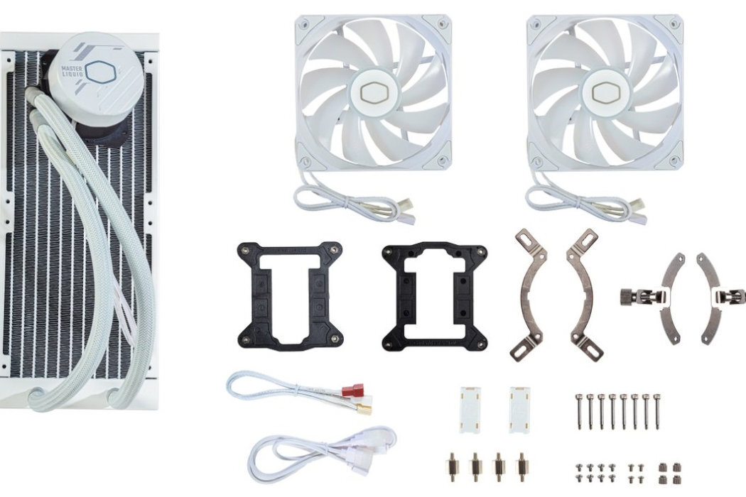 Chłodzenie wodne COOLER MASTER MasterLiquid 240L Core ARGB wydajność wentylator łopatki ARGB kolory powietrze ciśnienie ustawienia temperatura