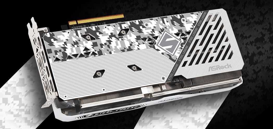Karta graficzna ASROCK Radeon RX 7600 Steel Legend OC 8GB - metalowy backplate