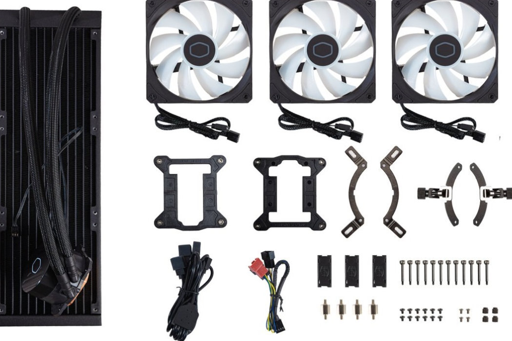 Chłodzenie wodne COOLER MASTER MasterLiquid 360L Core ARGB wydajność wentylator łopatki ARGB kolory powietrze ciśnienie ustawienia temperatura