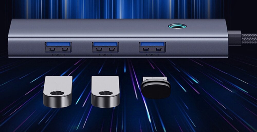 Stacja dokująca BASEUS UltraJoy Series BS-OH109 4w1  kompaktowy wymiar przesył ładowanie szybkość transmisja możliwości obraz jakość płynność niezawodność mobilność