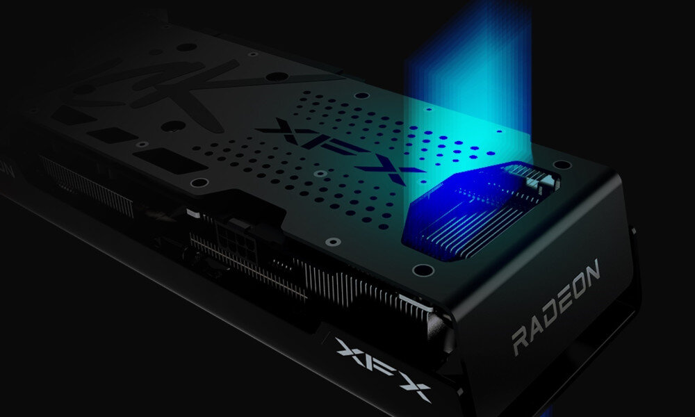 Karta graficzna XFX Radeon RX 7600 Speedster SWFT 210 8GB Core Edition chłodzenie temperatura wentylatory głośność hałas