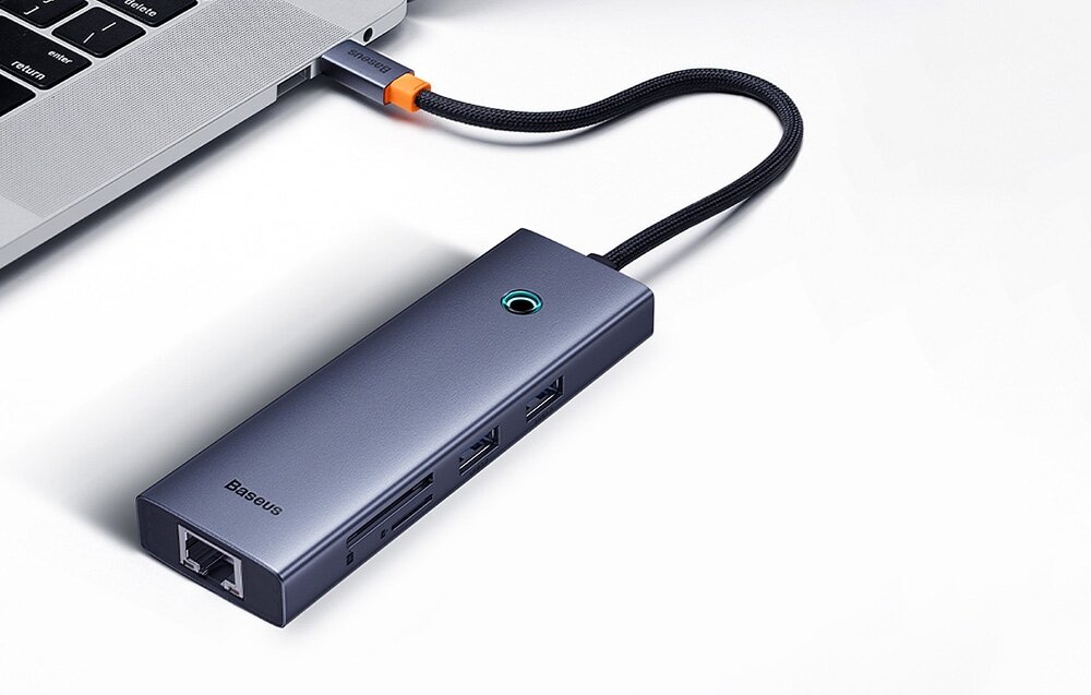 Stacja dokująca BASEUS UltraJoy Series BS-OH111 6w1 kompaktowy wymiar przesył ładowanie szybkość transmisja możliwości obraz jakość płynność niezawodność mobilność