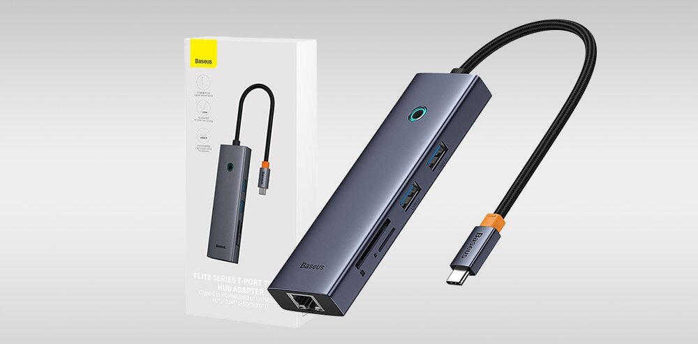 Stacja dokująca BASEUS UltraJoy Series BS-OH111 6w1 kompaktowy wymiar przesył ładowanie szybkość transmisja możliwości obraz jakość płynność niezawodność mobilność