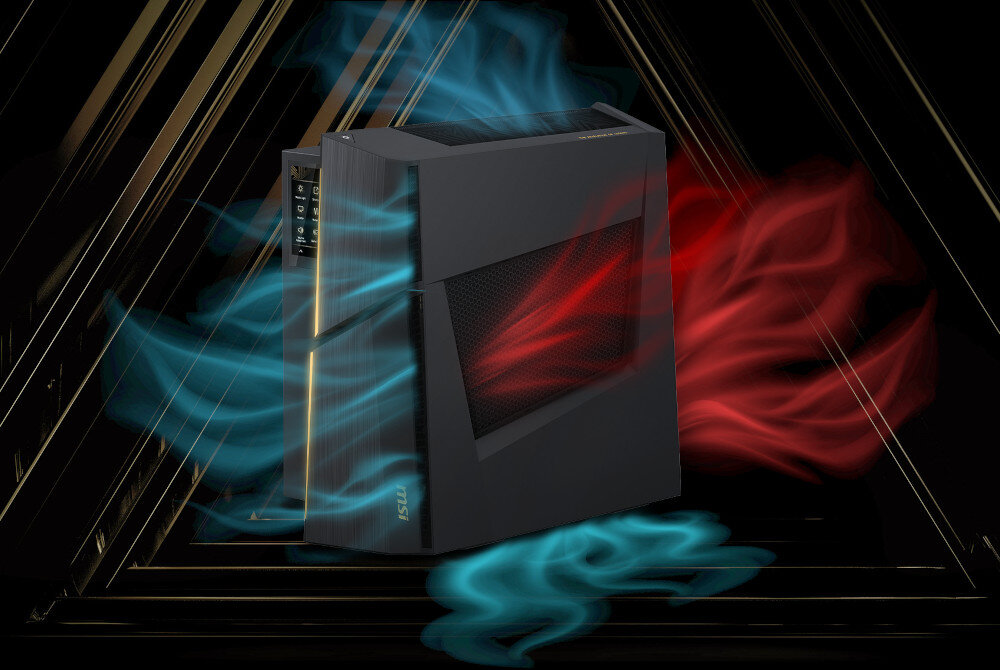 Komputer MSI MEG Trident X2 13NUI-004EU chłodzenie wentylatory temperatura