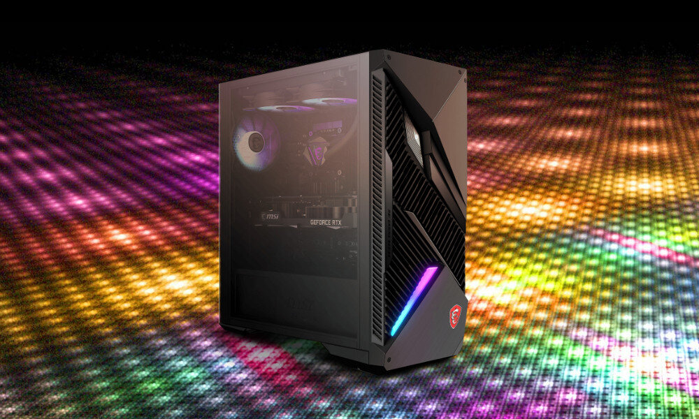 Komputer MSI MPG Infinite X2 13FNUG-046PL wygląd obudowa panel boczny podświetlenie RGB