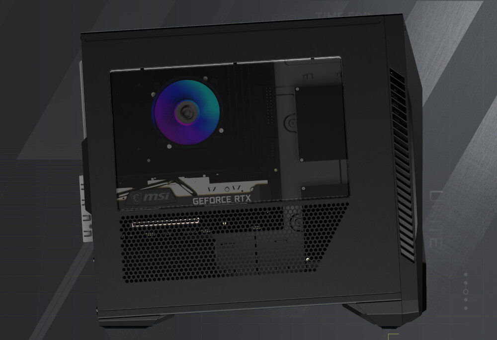 Komputer MSI MAG Infinite S3 13TC-660XPL panel boczny design wygląd wnętrze