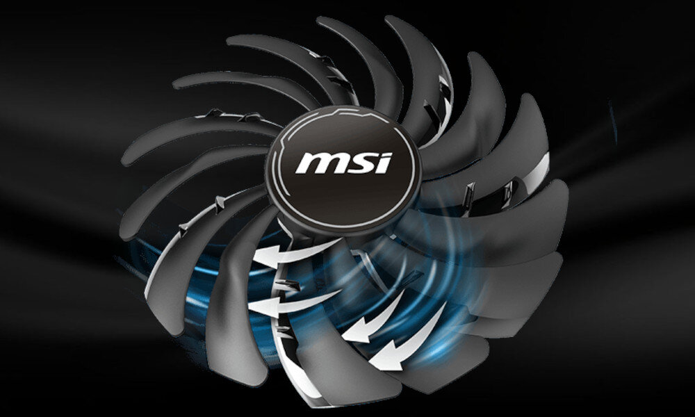 Karta graficzna MSI Radeon RX 7600 Mech 2X Classic OC 8GB chłodzenie wentylatory głośność regulacja temperatura