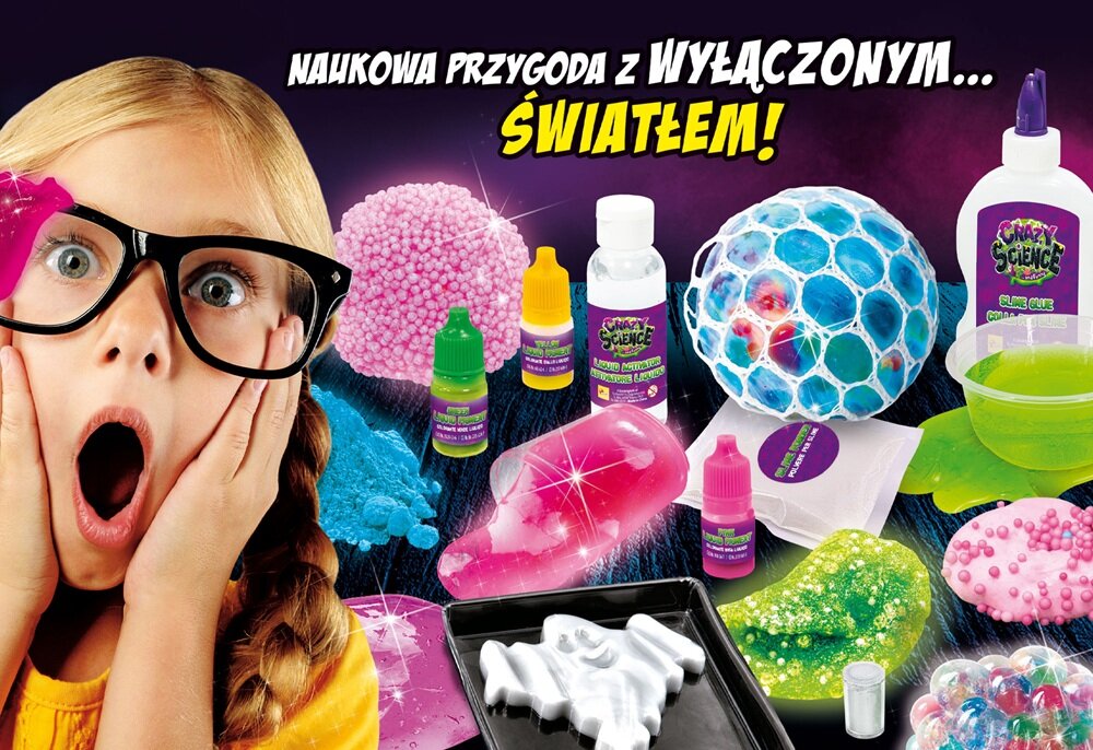 Zestaw kreatywny LISCIANI Crazy Science Slime w Ciemności 304-PL89239 kv początek opisu