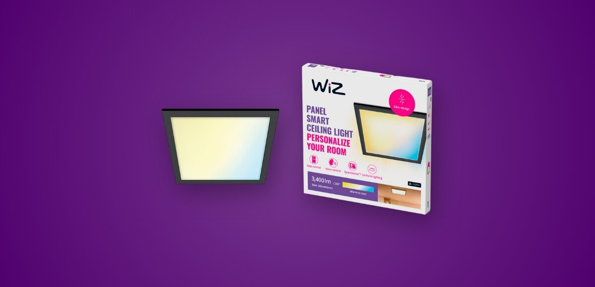 WIZ Ceiling 36 W 600 x 600 x 42 mm 2700-6500 K 3400 lm