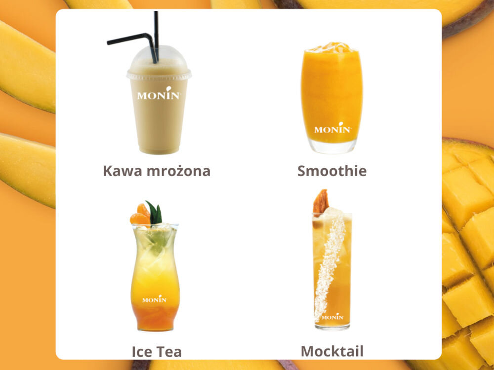 Puree do herbaty MONIN Mango 500 ml syrop polewa dodatek do deserów