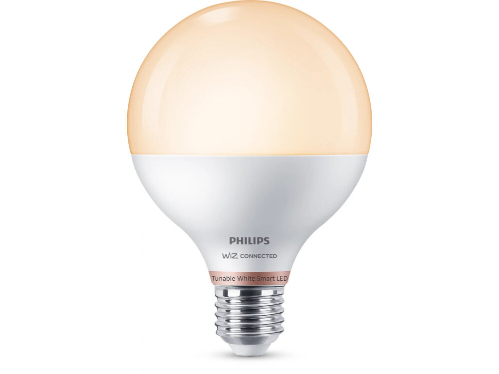 Inteligentna żarówka LED PHILIPS G95 927-65 TW 11W E27 Wi-Fi-Bluetooth do oświetlania dużych przestrzeni kąt świecenia 250 stopni białe światło prosta obsługa i montaż sterowanie poprzez Wi-Fi trzonek E27
