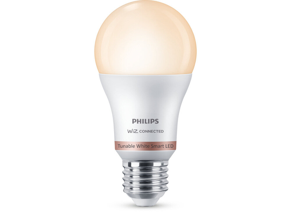 Inteligentna żarówka LED PHILIPS PHI WFB A60 927-65 TW 1PF 6 8W E27 Wi-Fi do oświetlania dużych przestrzeni kąt świecenia 360 stopni białe światło prosta obsługa i montaż sterowanie poprzez Wi-Fi moc 18,5 W trzonek E27