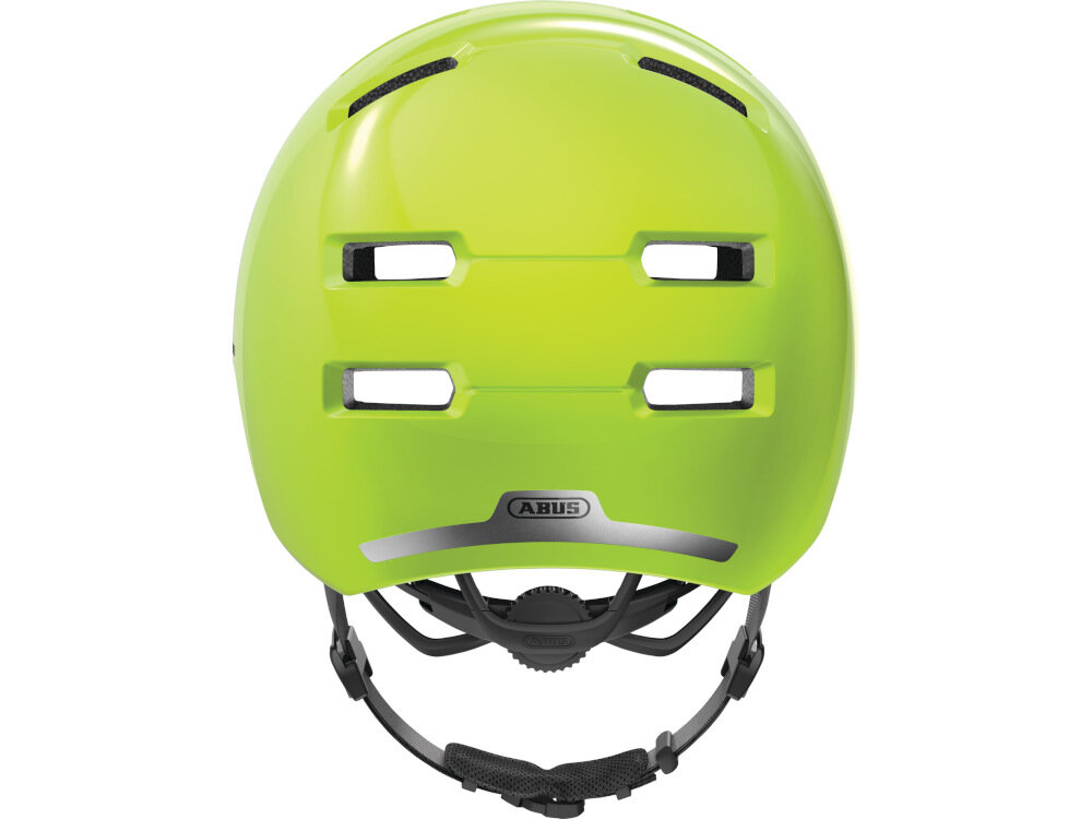 Kask rowerowy ABUS Skurb Zółty (rozmiar M) wysoka jakość wykonania ponadczasowa kolorystyka Zółty kolor do jazdy narowerze rolkach hulajnodze deskorolce systm ZOOM Ace