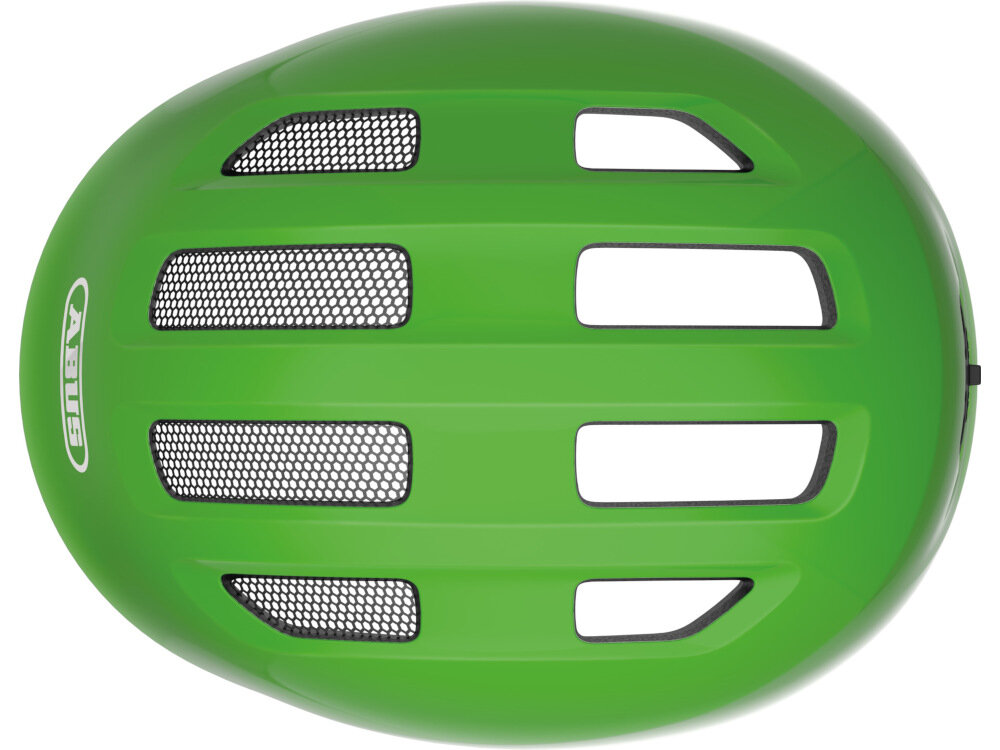 Kask rowerowy ABUS Smiley 3.0 LED Zielony dla Dzieci (rozmiar S) 4 wloty 4 wyloty powietrza bardzo dobra cyrkulacja wentylacja wyjmowana wyściółka można prac bardzo wygodny